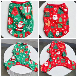 宠物衣服狗狗猫咪圣诞背心小中型犬泰迪比熊圣诞雪人麋鹿用品节日