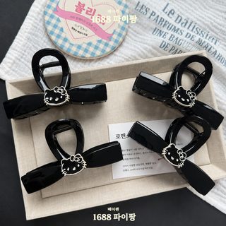 한국계 심플하고 트렌디한 고양이 클립 고급스러운 느낌 뒤통수 머리핀 핀