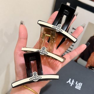 PC 사각형 일자 집게 머리핀 8cm 여성 패션 통근 헤어클립