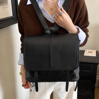 여성 빈티지 시크 대용량 PU 메신저백 숄더백 백팩 서류가방