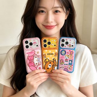 하라다 오사무 산리오 아이폰 케이스 TPU 전면 보호 범퍼 IMD 카툰 iPhone 15 16 1