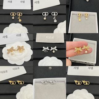 D 꿀벌 장미꽃 백합 플라워 귀걸이 유럽풍 패션 액세서리