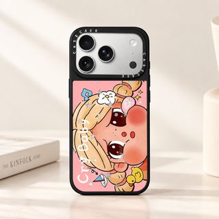 마그네틱 흡입 MagSafe 가로형 큰 얼굴 울보 소녀 적용 iphone17pro 휴대전화 케