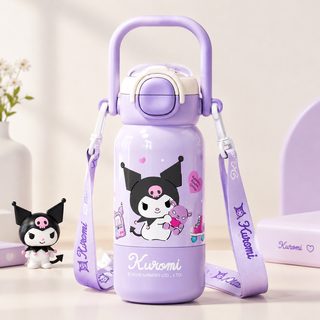어린이 316 스테인리스 보온보냉 물병 430ml 손잡이 빨대 물통