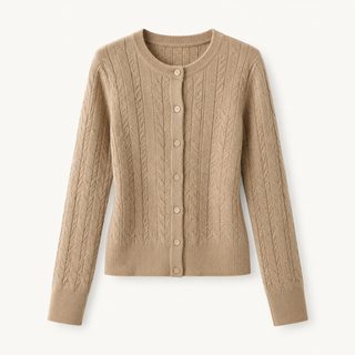 가을 신상 슬림 꽈배기 니트 카디건 여성 라운드 칼라 소프트 찰기 한국계