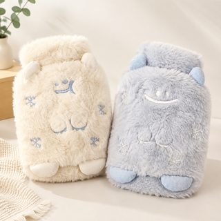 눈괴물 캐릭터 털커버 온수주머니 800ml 겨울 손 배 보온 물주머니