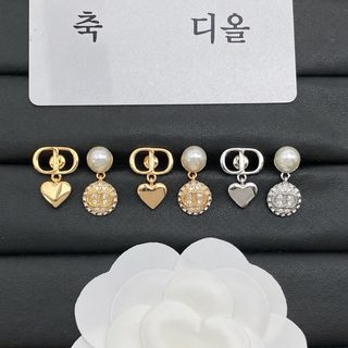 신형 D가/디가 정공 고버전 패션 통근 경사 사랑 자모 불규칙 진주 다이아몬