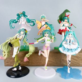 하츠네 미쿠 PVC 애니메이션 미소녀 피규어 18-21cm 진열용 캐릭터 모형