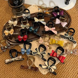 소향풍 아세테이트 리본 머리핀 빈티지 소중 정교 달콤 반묶음 유행 기질 심플 달콤 쿨녀