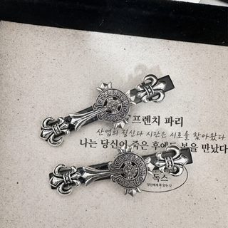 십자가 패션 달콤 쿨 Y2K 머리핀 디자인 감각 빈티지 소중 정교 왕홍 머리카드 유해변 클립 심플하다