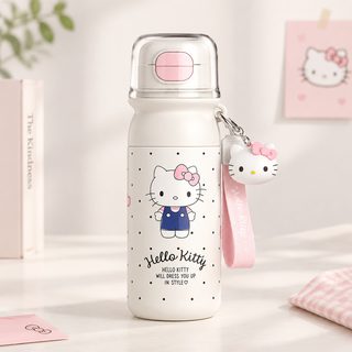 캐릭터 빨대 보온보냉 물병 480ml 학생 휴대용 손목스트랩 텀블러