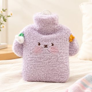 동물 캐릭터 털커버 온수주머니 850ml 손발 배 보온 물주머니