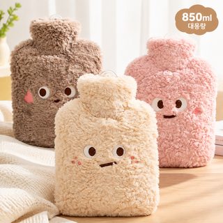 캐릭터 뽀글이 온수주머니 850ml 겨울 손난로 온수찜질팩