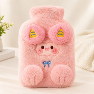 캐릭터 털커버 온수주머니 800ml 손발 배 찜질용 분리세탁