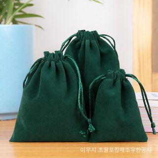 벨벳 주얼리 포장 복주머니 파우치 액세서리 보조배터리 이어폰 수납백