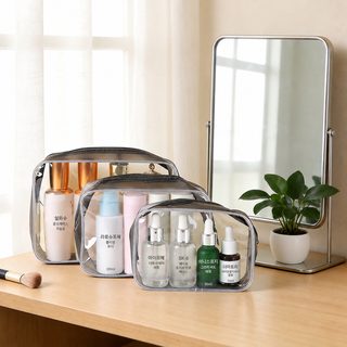加厚现货PVC可视洗漱包户外旅行化妆品洗漱用品收纳袋防水拉链包