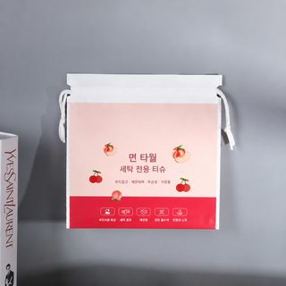 PEVA 방수 세안티슈 파우치 여행용 화장품 속옷 수납 끈조임 주머니