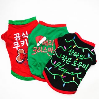 메이커 직판 강아지 옷 크리스마스 의류 티셔츠 땀천 조끼