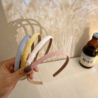 사탕색 단자 머리띠녀 봄여름 가는 단발 빈티지 프렌치 블루 화이트 심플