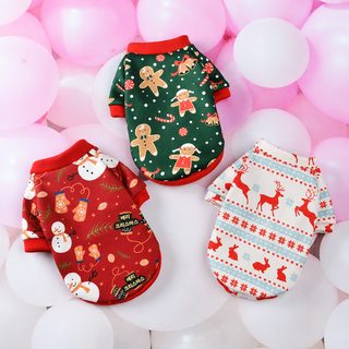 圣诞节款狗狗衣服卡通宠物用品卫衣泰迪衣服秋冬装小型犬猫咪衣服