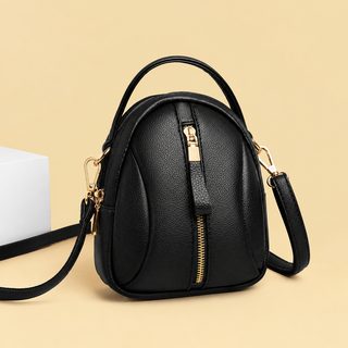 여성 크로스백 다층 수납 PU 가죽 숄더백 데일리 휴대폰 가방