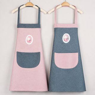 가정용 주방 성인 오염 방지 요리 앞치마 귀엽다 목걸이 민소매 앞치마 작
