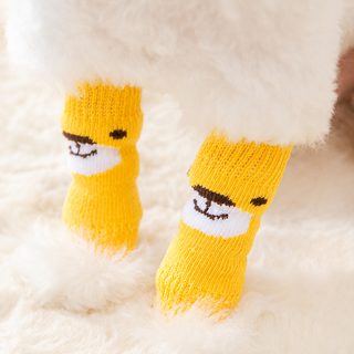 귀여운 카툰 곰돌이 반려동물 면양말 강아지 고양이 사계절 벗겨짐 오염 방