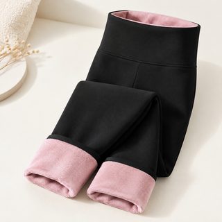 구이첸 여성 기모 샤크 레깅스 하이웨이스트 겨울 보온 슬림핏 복부 보정
