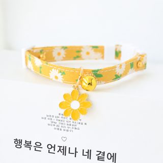 특가 크로스보더 아마존 애완동물 목걸이 고양이 개 방울 안전 단추 목걸이