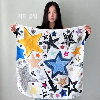 Y2K 여성 힙합 두건 스카프 얇은 프린트 사각 반다나 스트리트 헤어밴드