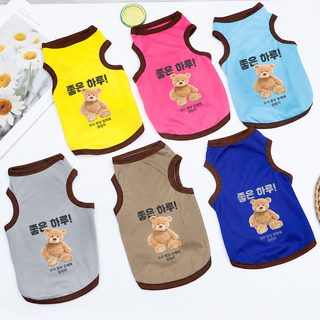 애완동물 옷 여름 통기 강아지 옷 고양이 옷 여름 개 조끼 통기 얇은 코키