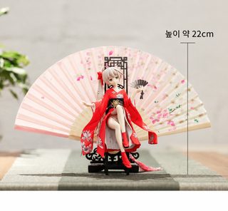 요스가노소라 카스가노 소라 일본풍 기모노 부채 피규어 22cm PVC 조립식 애