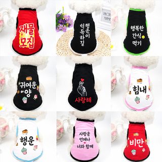 애완동물 옷 조끼 강아지 옷 신상 캐주얼 테디 비곰 파두 강아지 티셔츠 크