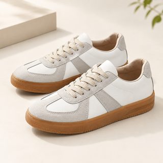 세계일주 여성 미드탑 스니커즈 봄가을 배색 통기성 캐주얼 운동화