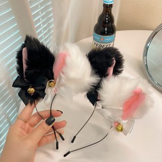할로윈 고양이 귀 방울 머리띠 여우 머리띠 개성 하녀 머리핀 소녀 리본 머