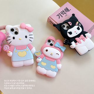 캐릭터 귀여운 삼려구 아이폰16 애플15 적용 13/14pro max 휴대전화 케이스 넘어