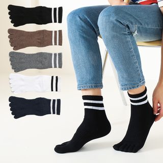 남성 가을과 겨울 운동형 다섯 손가락 양말 중통 두꺼운 면 흡한 발가락 양말 아마존 판매 가능 공급원 안정