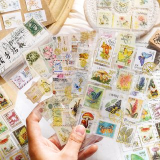 悦真锦瑟年华烫金手账贴纸可爱2张入儿童手帐贴画复古素材批发