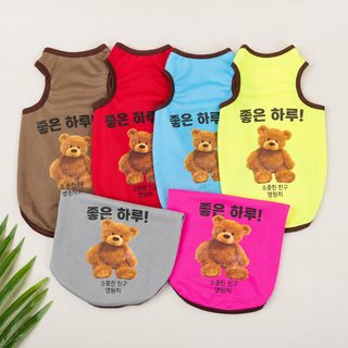 크로스보더 애완동물 옷 통기 강아지 옷 고양이 옷 여름 개 조끼 통기 얇은 코키 옷