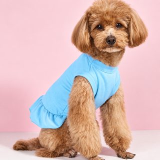 반려동물 프릴 원피스 여름 얇은 강아지 고양이 옷 소형견 테디 비숑 사계