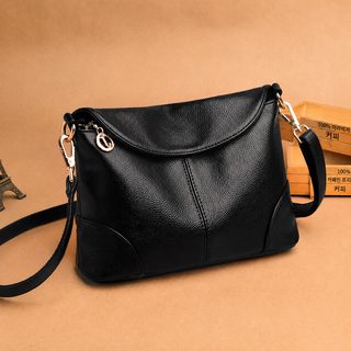 가방녀 여성 PU 크로스 숄더백 중년 엄마용 작은 사각 지퍼 데일리 가방