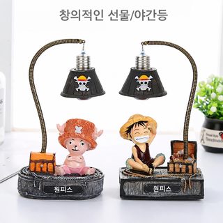 애니메이션 캐릭터 천연수지 장식품 쵸파 야간등 루피 야간등 곰돌이 휴대