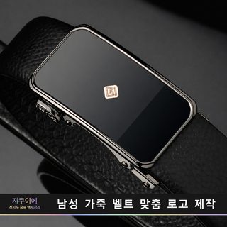 남성 헤드 소가죽 고급 벨트 캐주얼 벨트 자동 단추 가죽 벨트 로고 맞춤 로