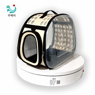 크로스 애완동물 가방 통기 휴대용 고양이 외출 가방 개 가방 접기 투명 고