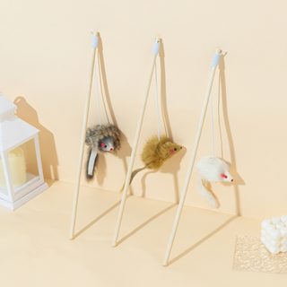 나무 막대 고양이 막대 고양이 인터렉션 장난감 취미 애완동물 용품 토끼털 쥐 고양이 막대 공장 도매