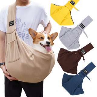 BIBICUTE 반려동물 크로스백 강아지 고양이 외출용 휴대용 숄더백 폴리에스터