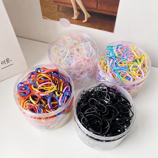 일회용 고무줄 캔 어린이 가죽 튜브 컬러 머리띠 두께 굵기 검정 어른용 여자 묶음 작은 튜브