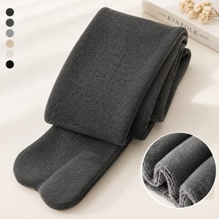 가을 겨울 세로 줄무늬 레깅스 기모 두꺼운 나사 겉옷 발 밟기 보온 면바지