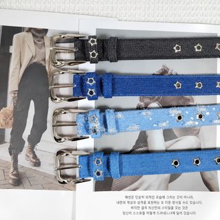 벨트 여학생 2023 한국판 데님 가느다란 벨트 여성 장식에 스커트 캐주얼 바