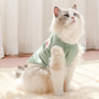 哈利狗舍 고양이 강아지 겨울 보온 토끼털 조끼 털빠짐 방지 소형견 반려동
